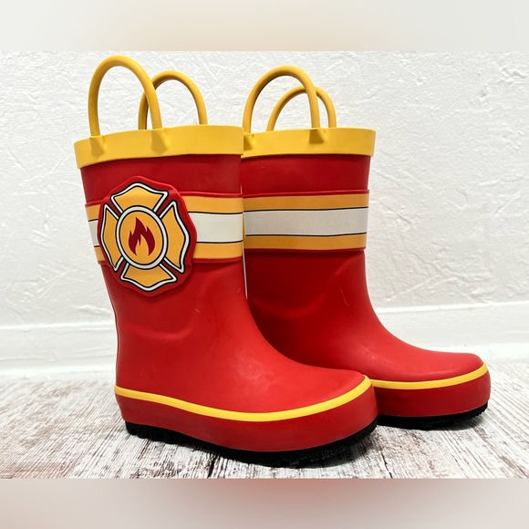 Cat & Jack Other - Cat & Jack Kids Waterproof Fireman Rain Boots